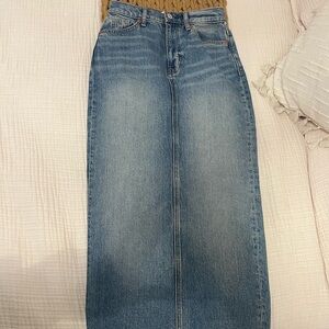 Reformation Denim Maxi Skirt